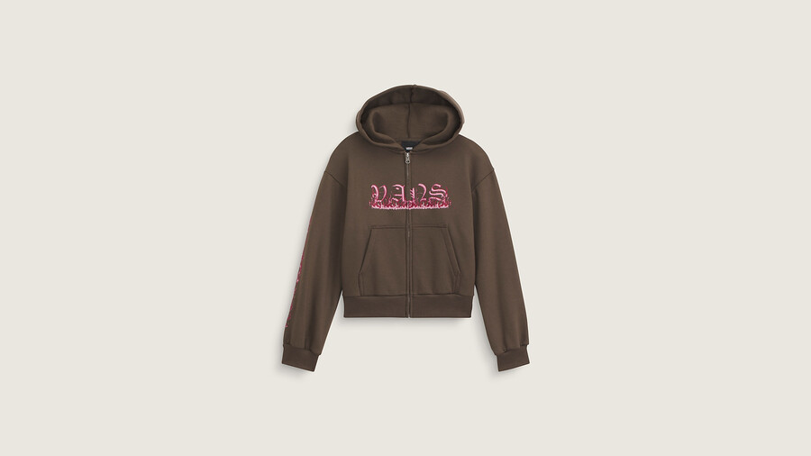 kids vans inferno zip hoodie