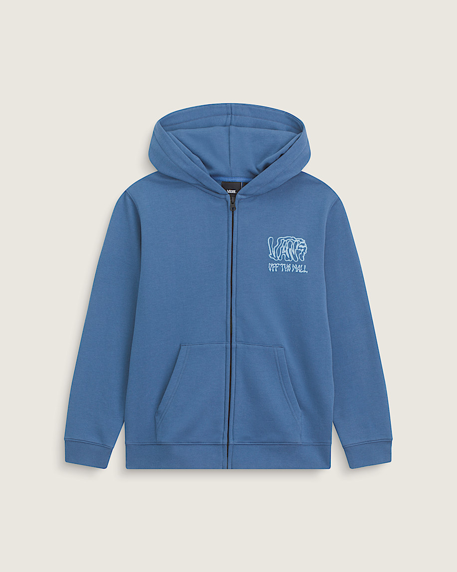 kids rippled zip hoodie