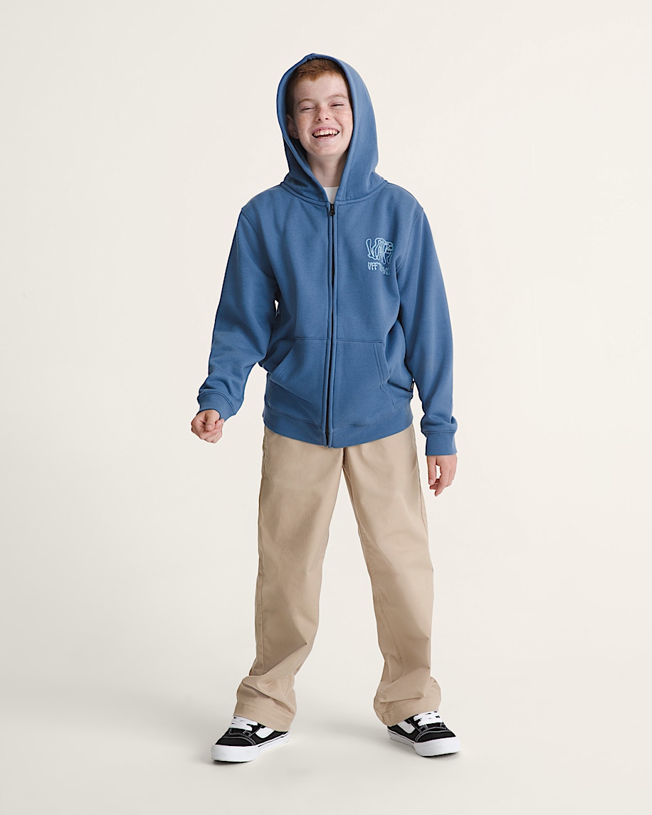 kids rippled zip hoodie