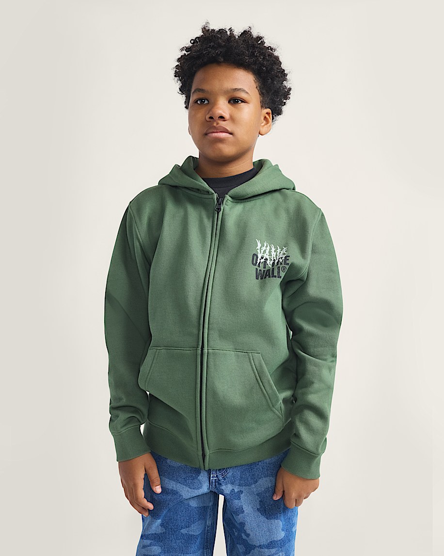 kids metal wall zip hoodie