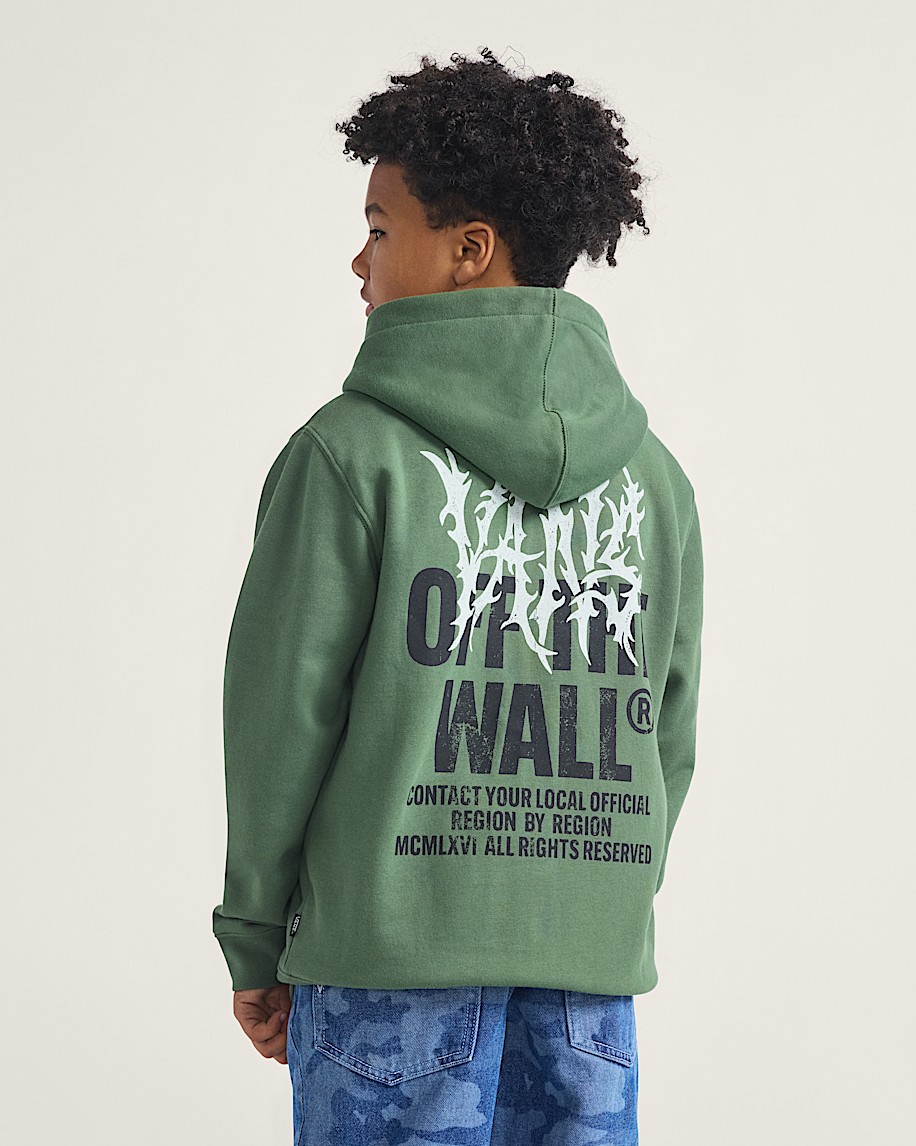 kids metal wall zip hoodie