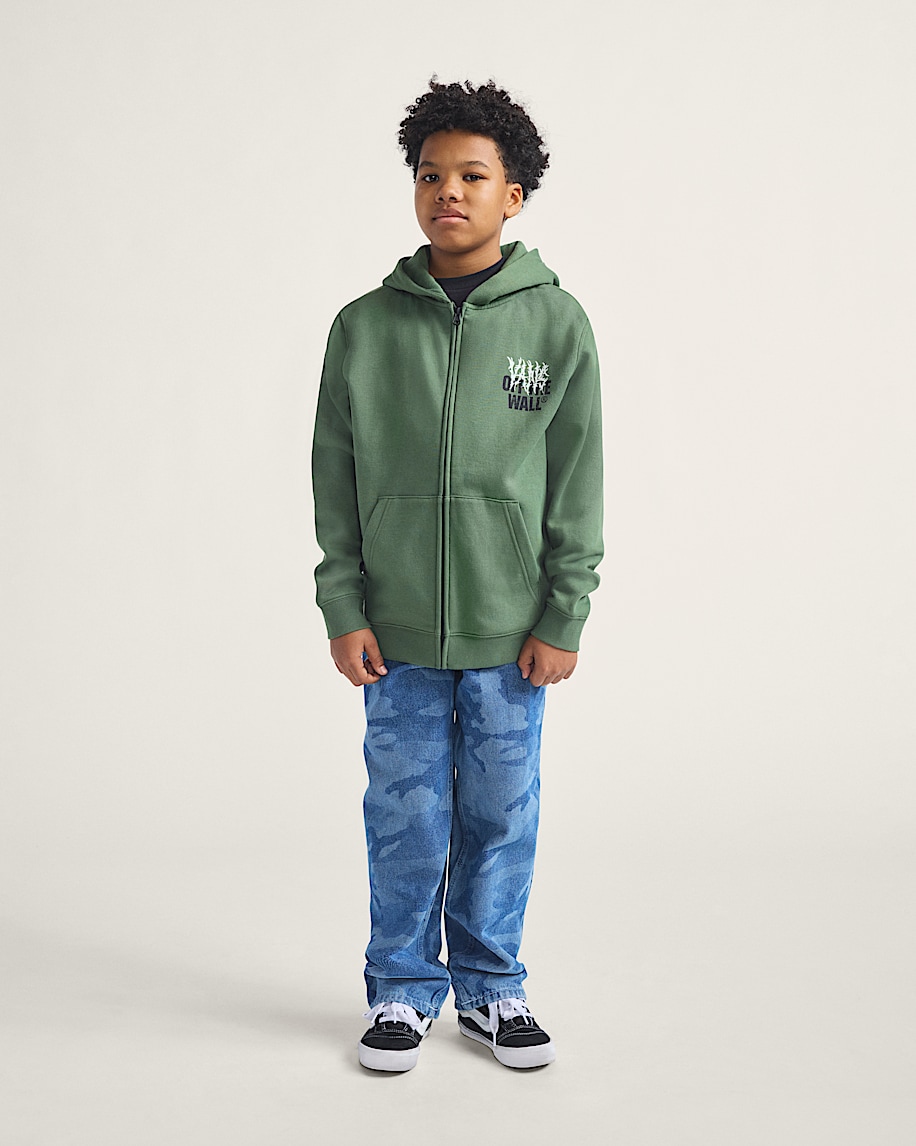 kids metal wall zip hoodie