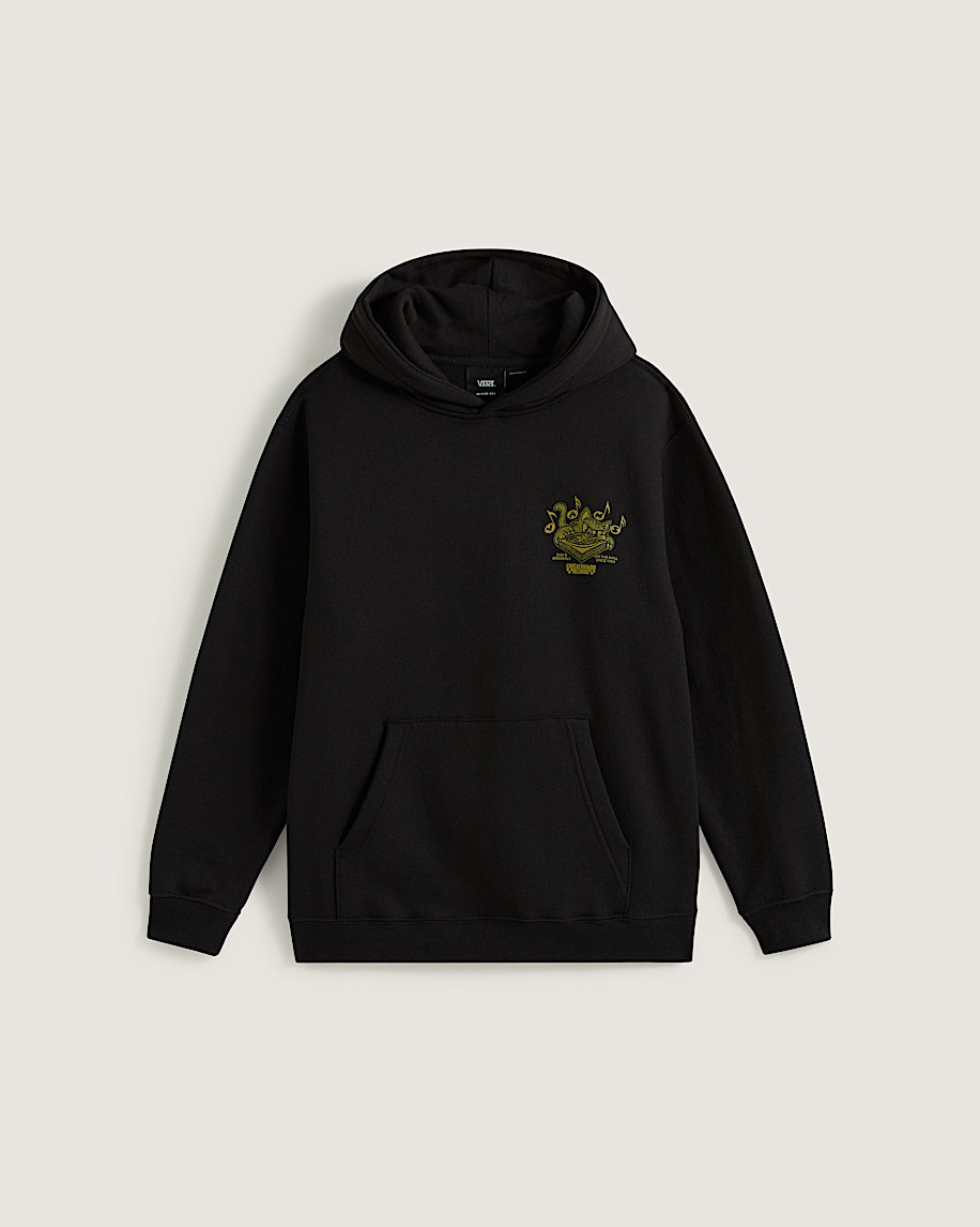 kids scratched records pullover hoodie