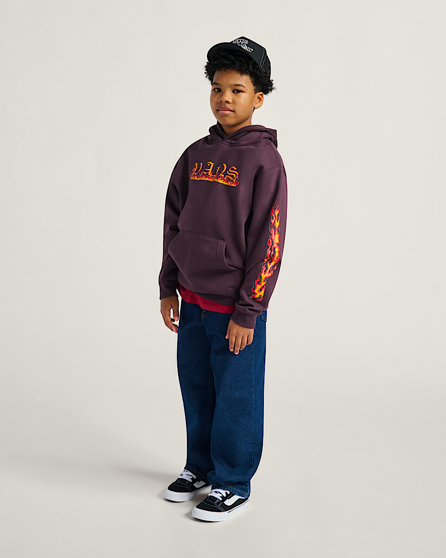 kids vans inferno pullover hoodie