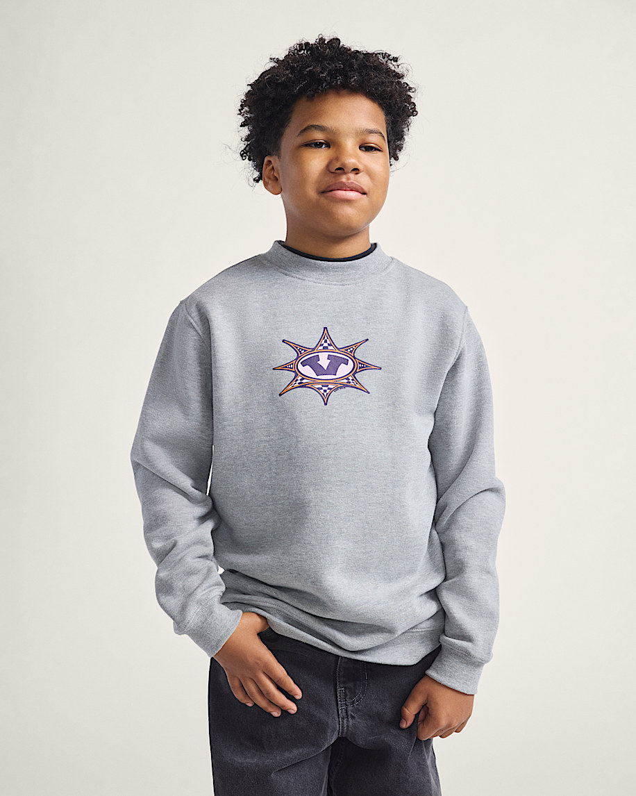 kids star checker crew sweatshirt