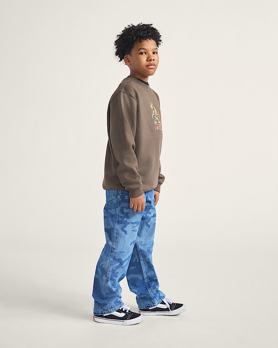 kids check-5 loose denim pants