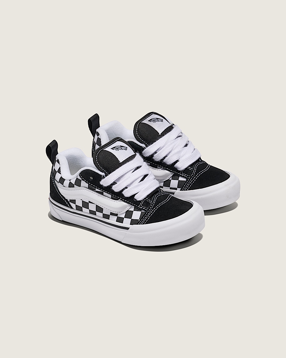 big kids knu skool checkerboard shoe