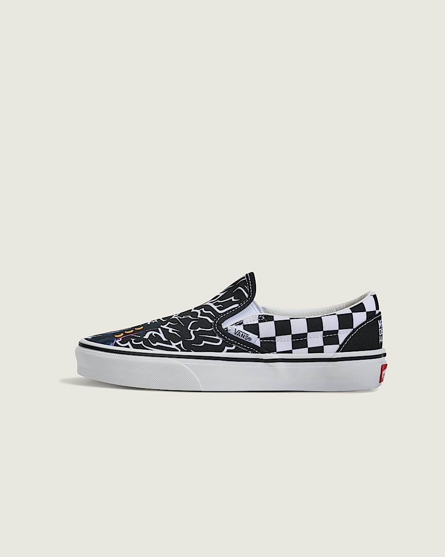 kpop demon hunters x vans big kids classic slip-on shoe