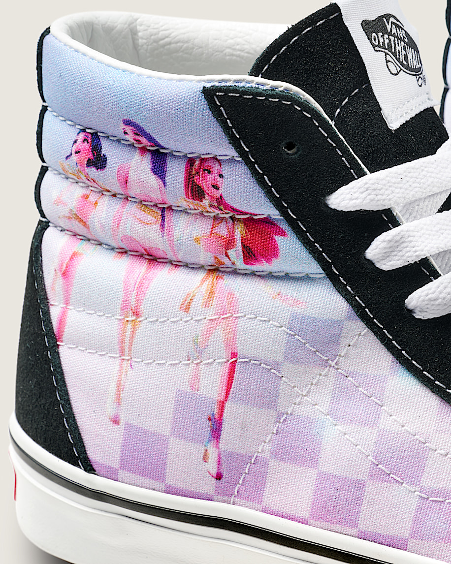 kpop demon hunters x vans big kids sk8-hi shoe