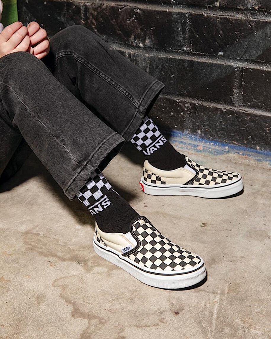 little kids classic slip-on checkerboard shoe