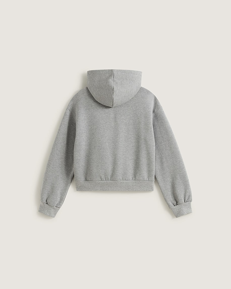 kids van-archy label zip hoodie
