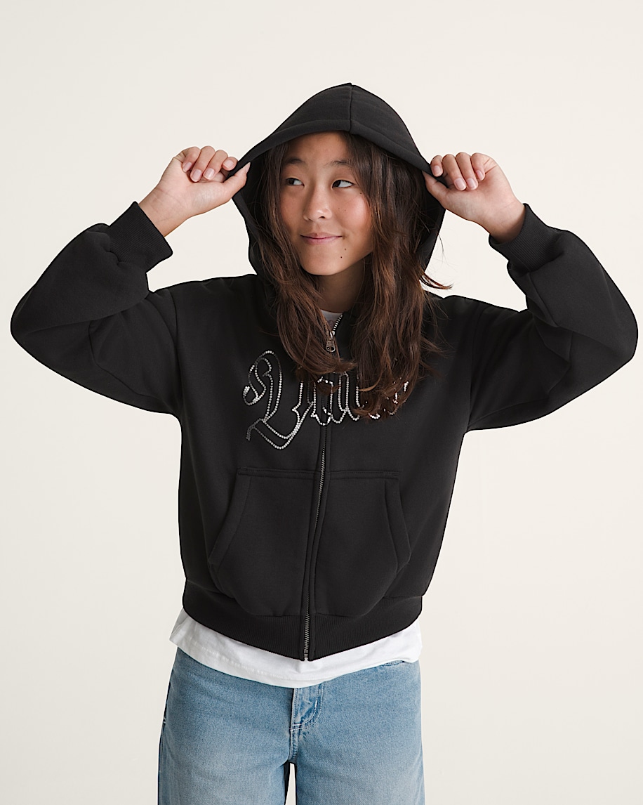 kids shining zip hoodie