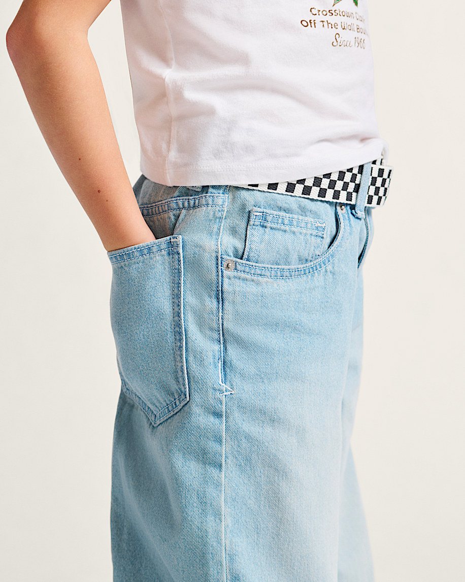 kids sirelle denim puddle pants