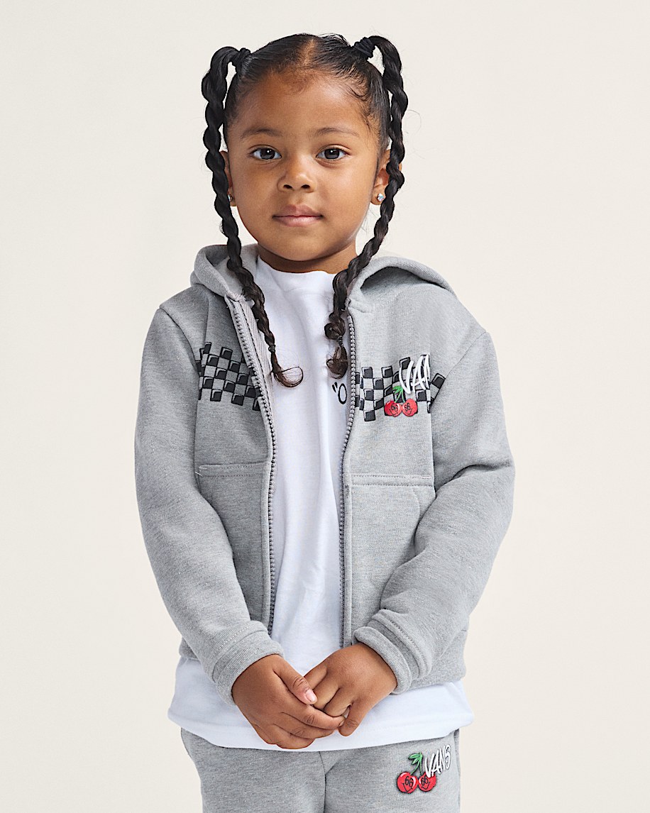 little kids checker cherries pullover hoodie