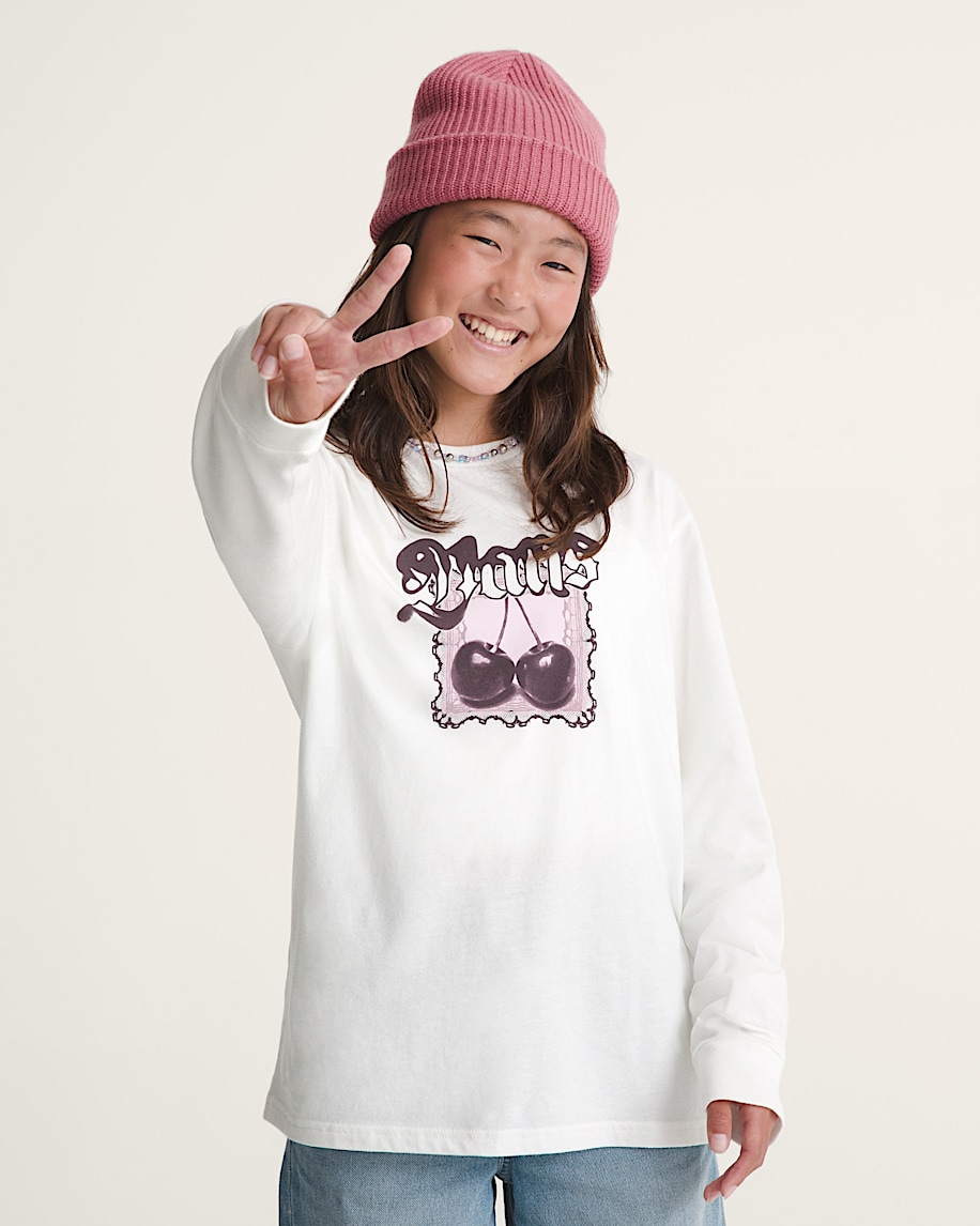 kids cherrylace long sleeve t-shirt