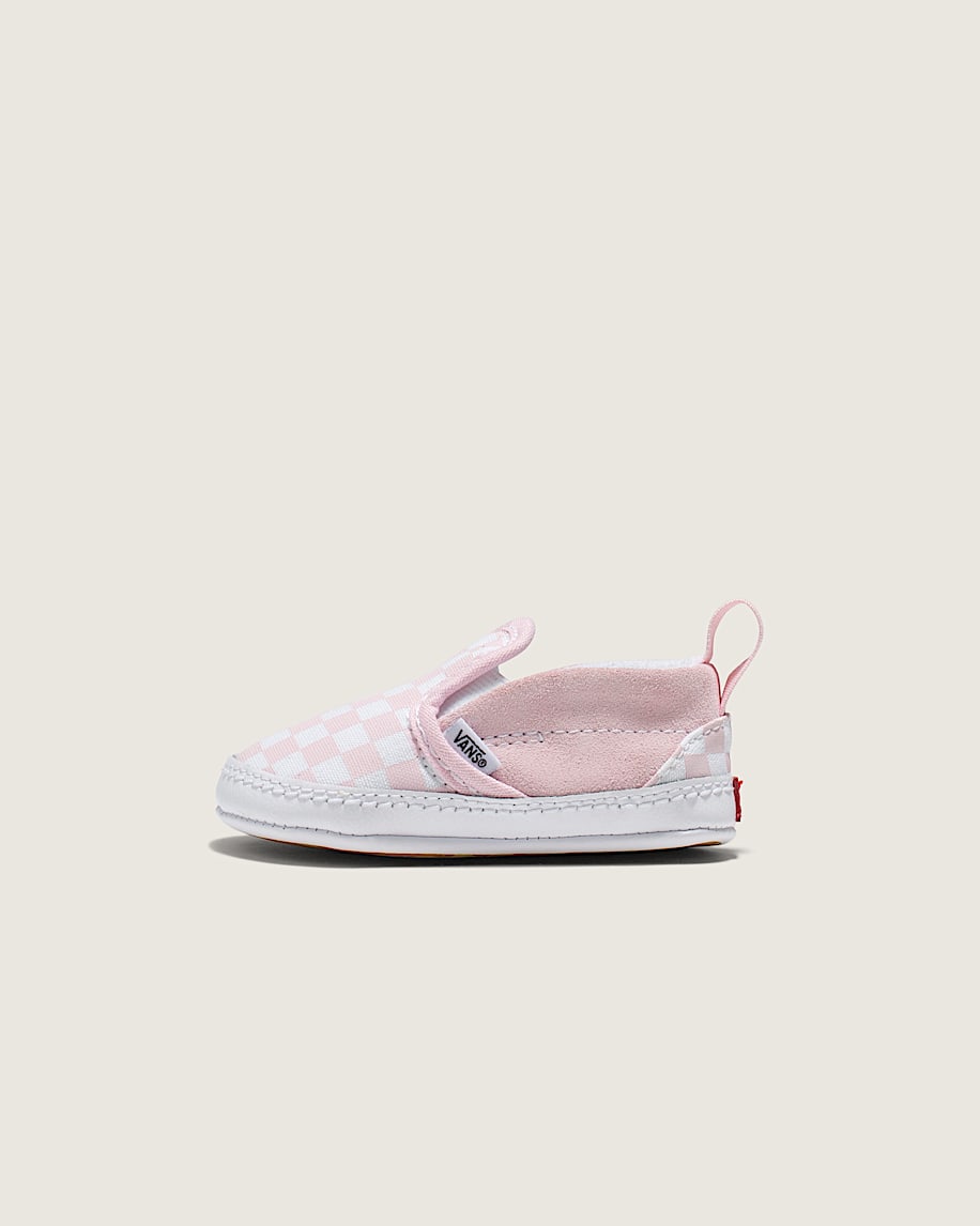 infant slip-on v crib checkerboard shoe