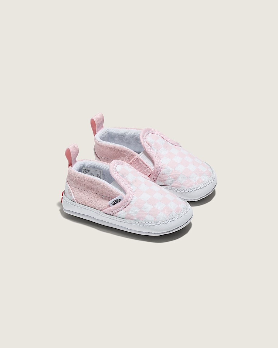 infant slip-on v crib checkerboard shoe