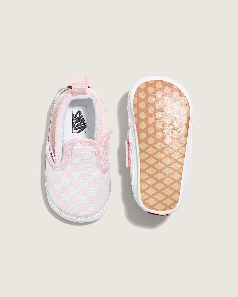 infant slip-on v crib checkerboard shoe