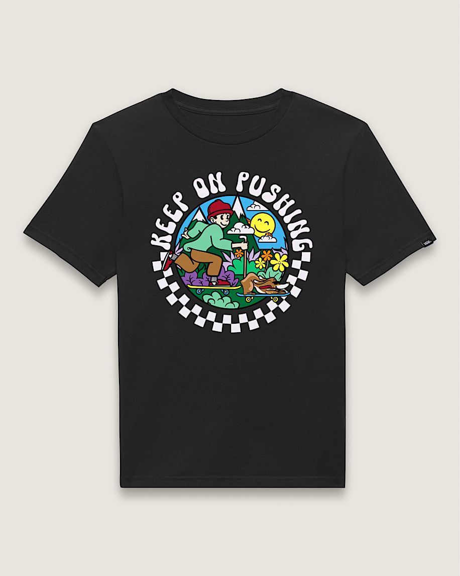 kids keep on pushing t-shirt