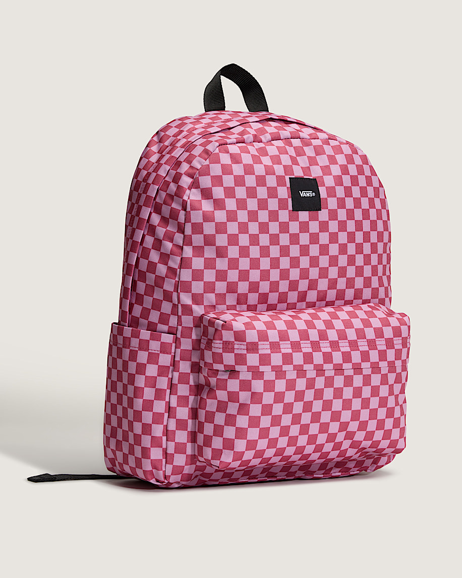 old skool checkerboard backpack
