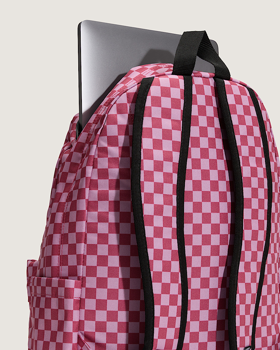 old skool checkerboard backpack