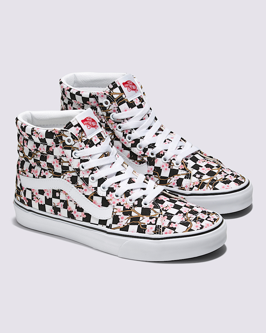 customs sk8-hi checkerboard shoe