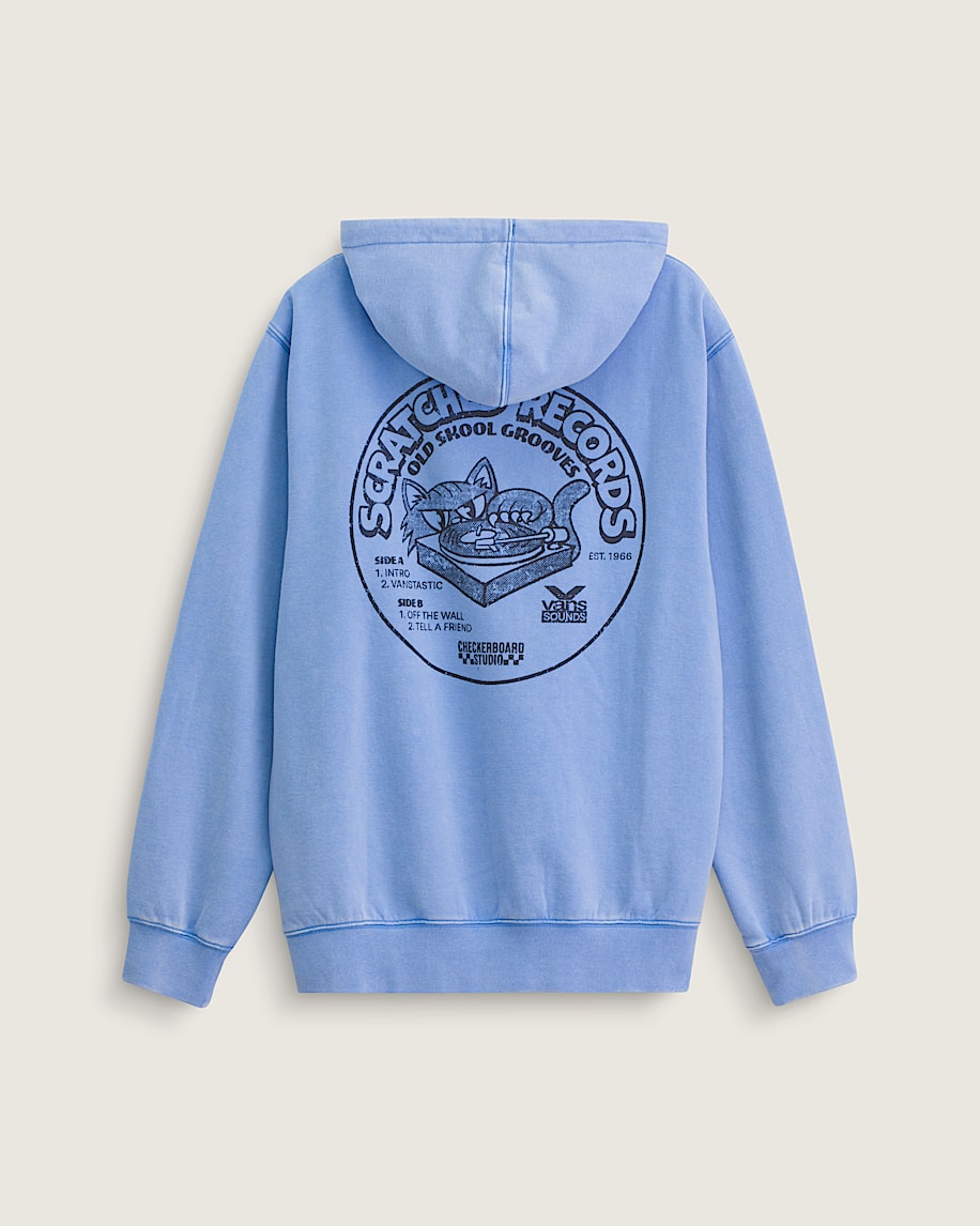 scratched records pullover hoodie