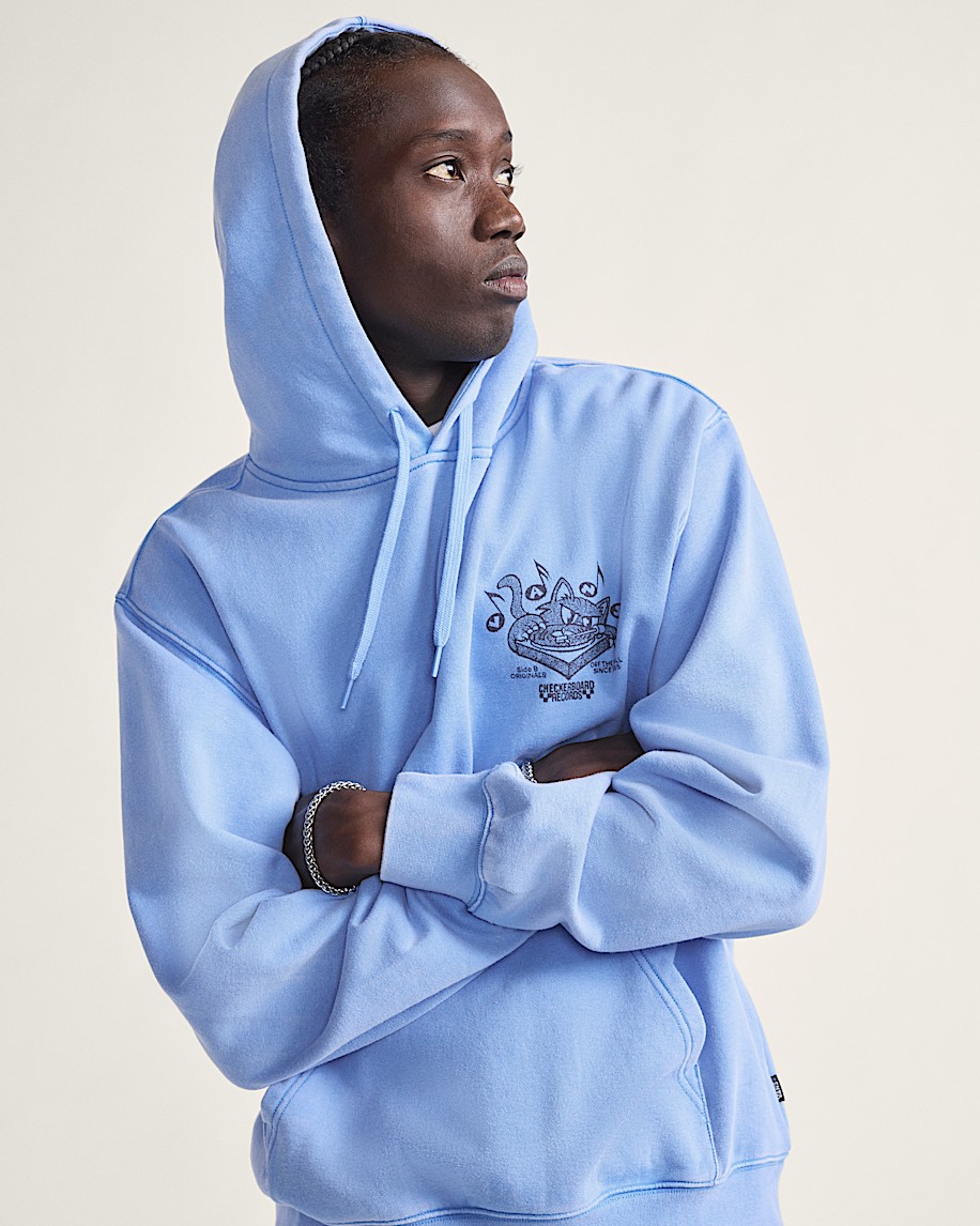 scratched records pullover hoodie