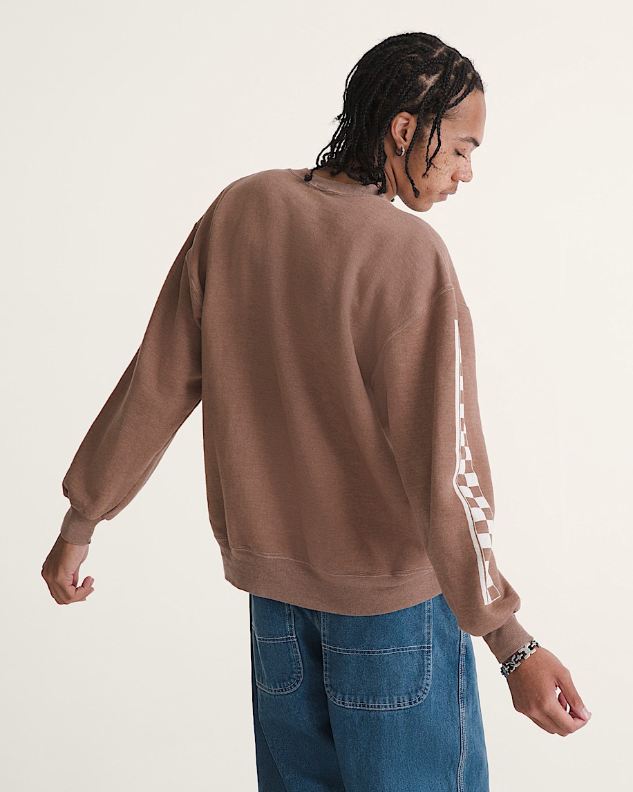waffle shop checkerboard vans style crew sweatshirt