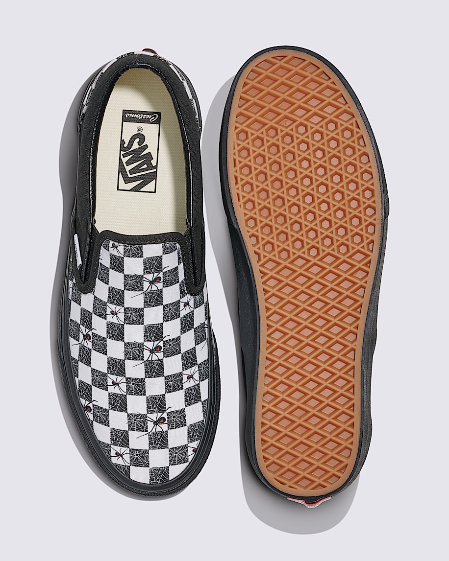 customs classic slip-on halloween checkerboard shoe
