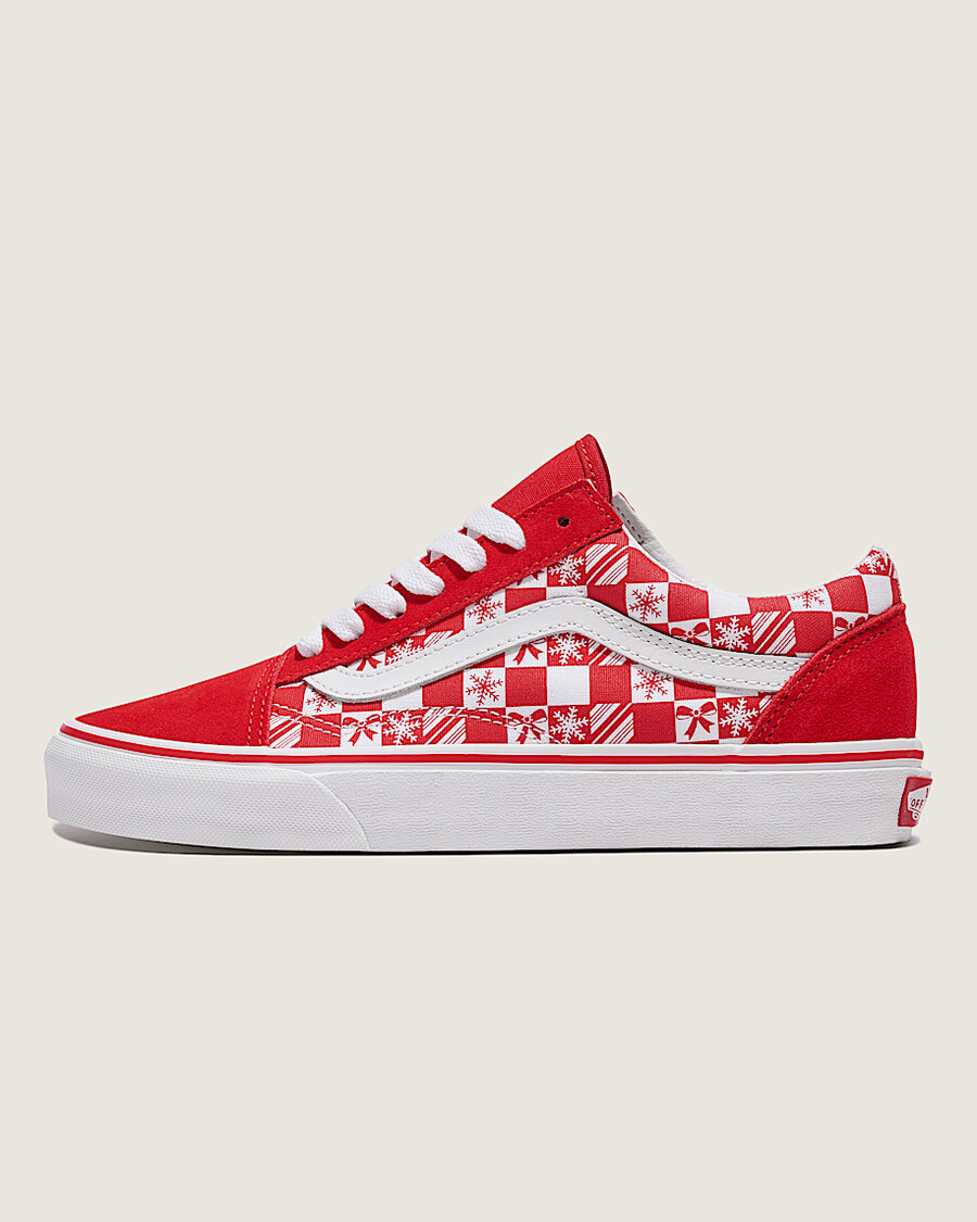 customs old skool holiday checkerboard shoe