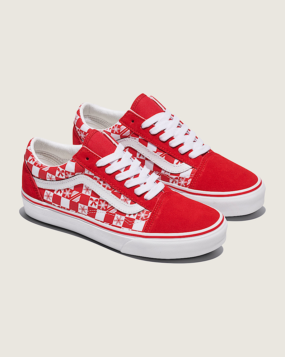 customs old skool holiday checkerboard shoe