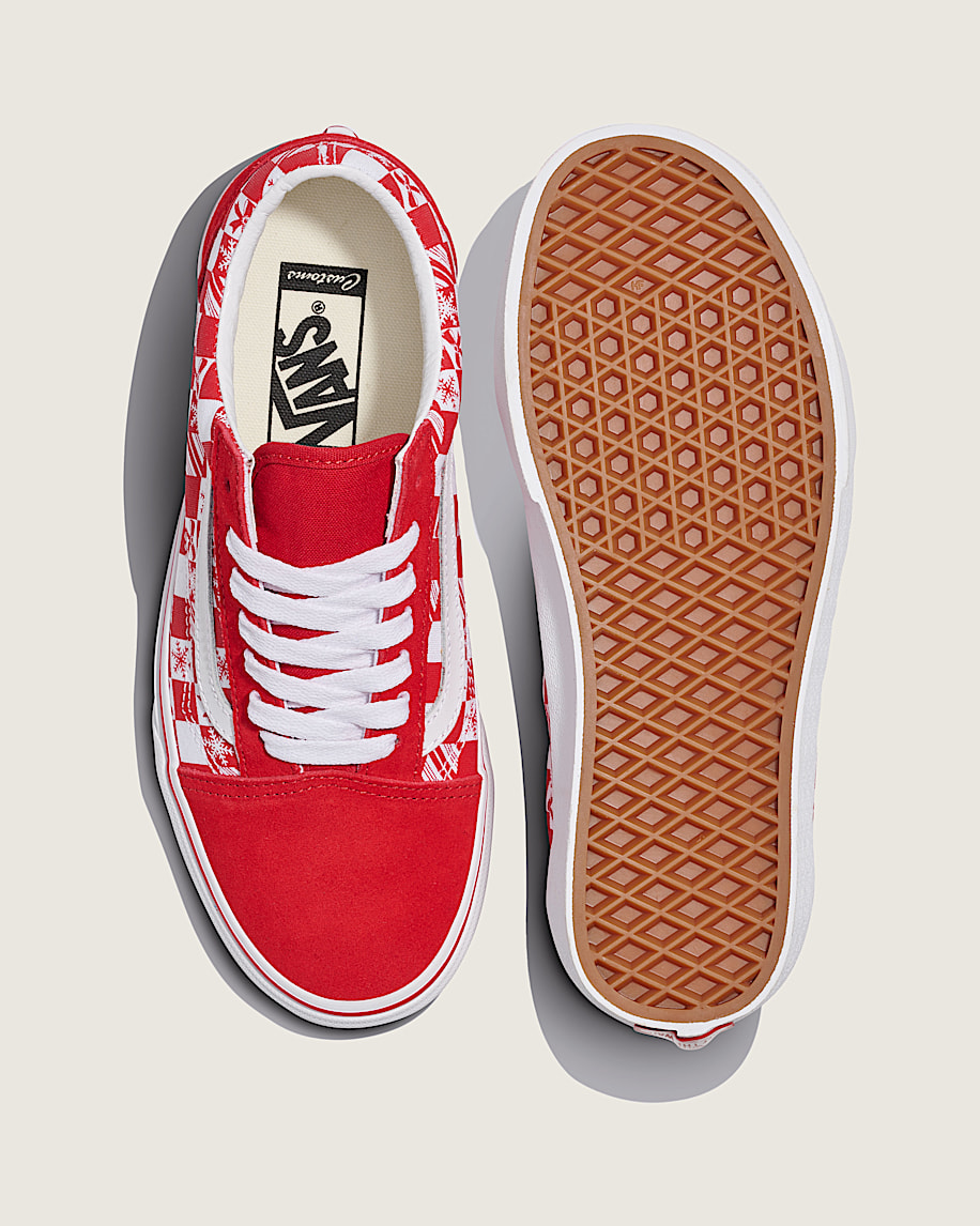 customs old skool holiday checkerboard shoe