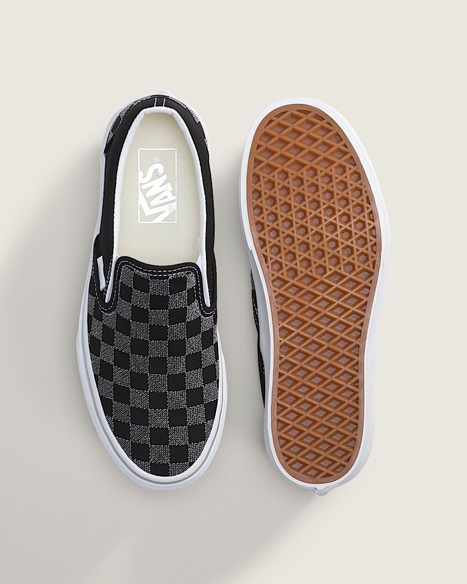 classic slip-on platform checkerboard shoe