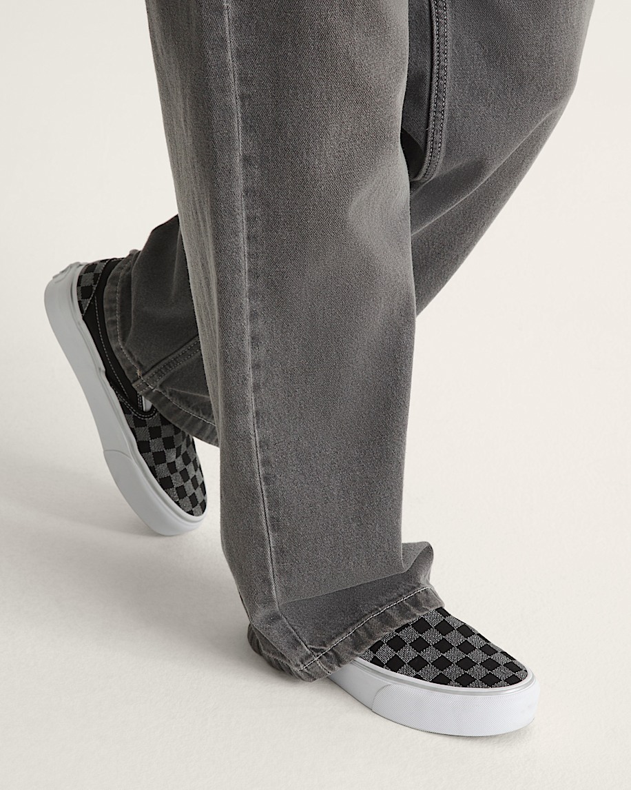 classic slip-on platform checkerboard shoe