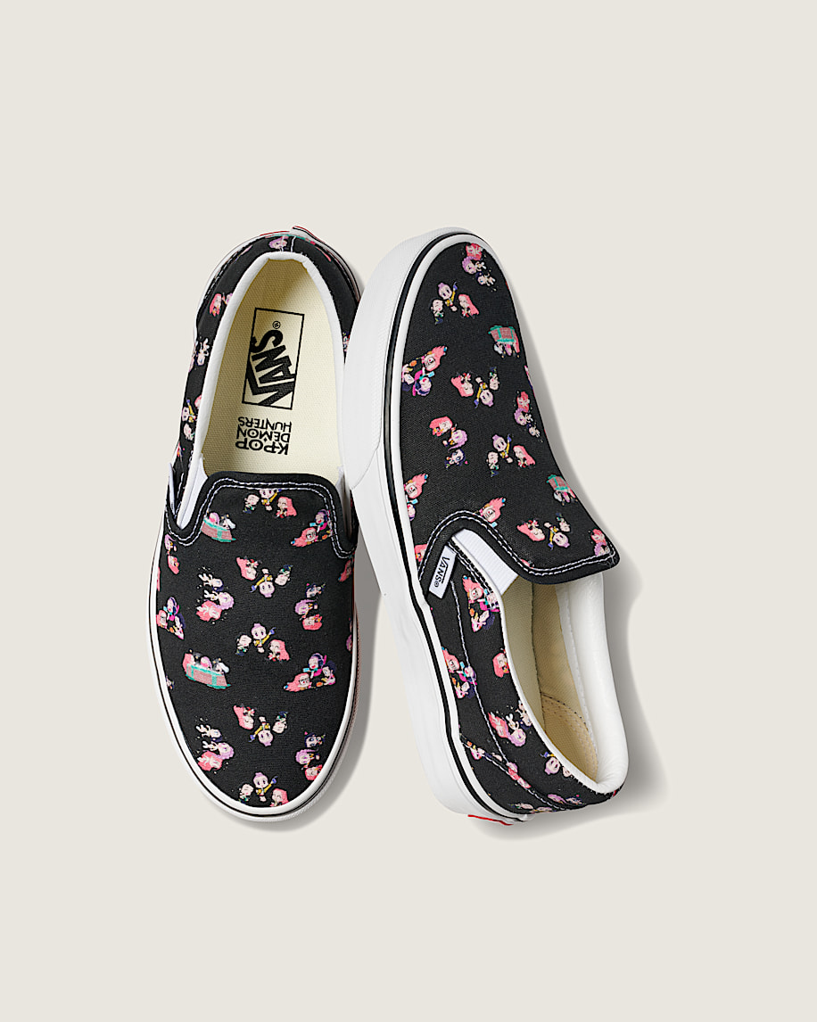 kpop demon hunters x vans classic slip-on shoe