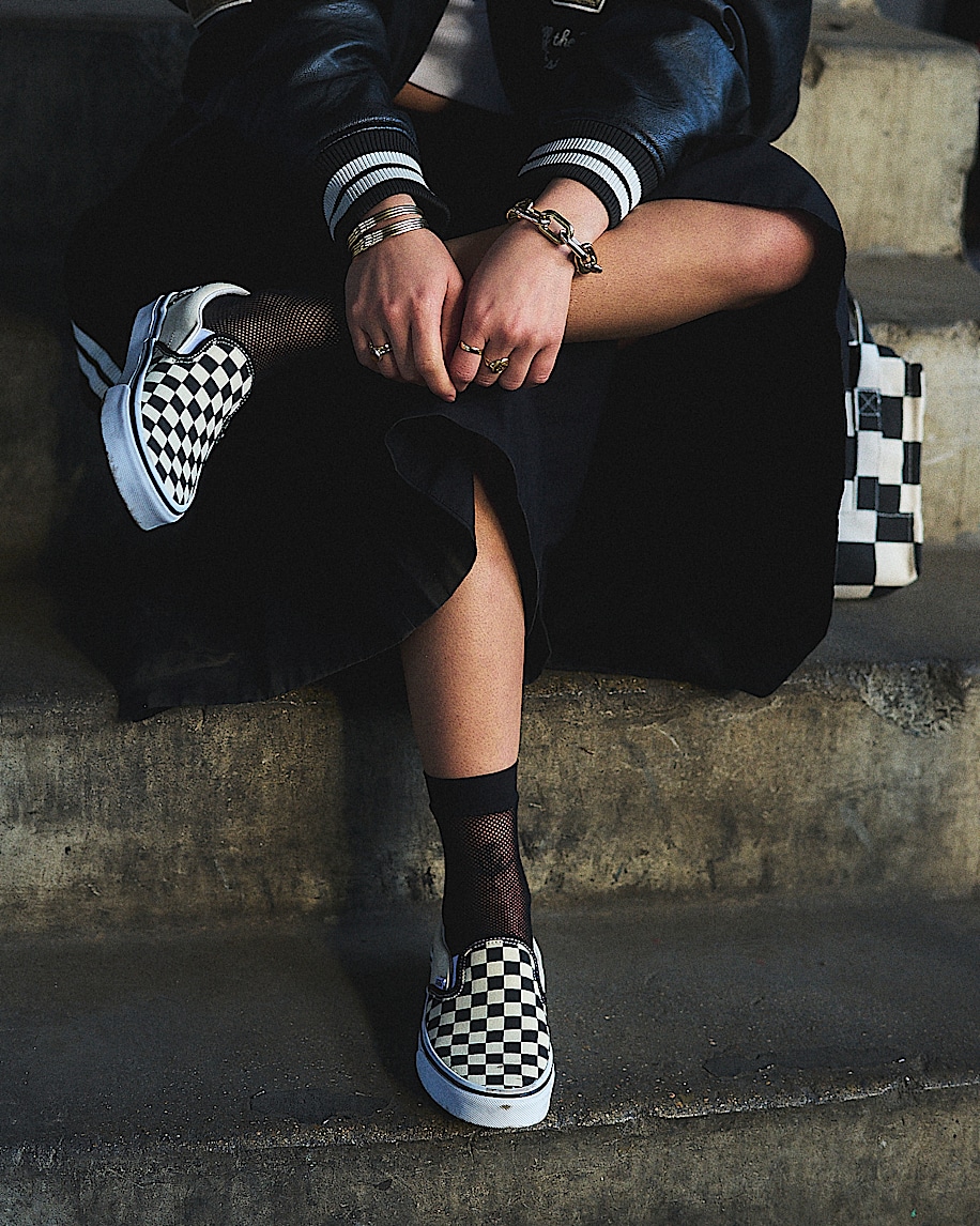 classic slip-on checkerboard shoe