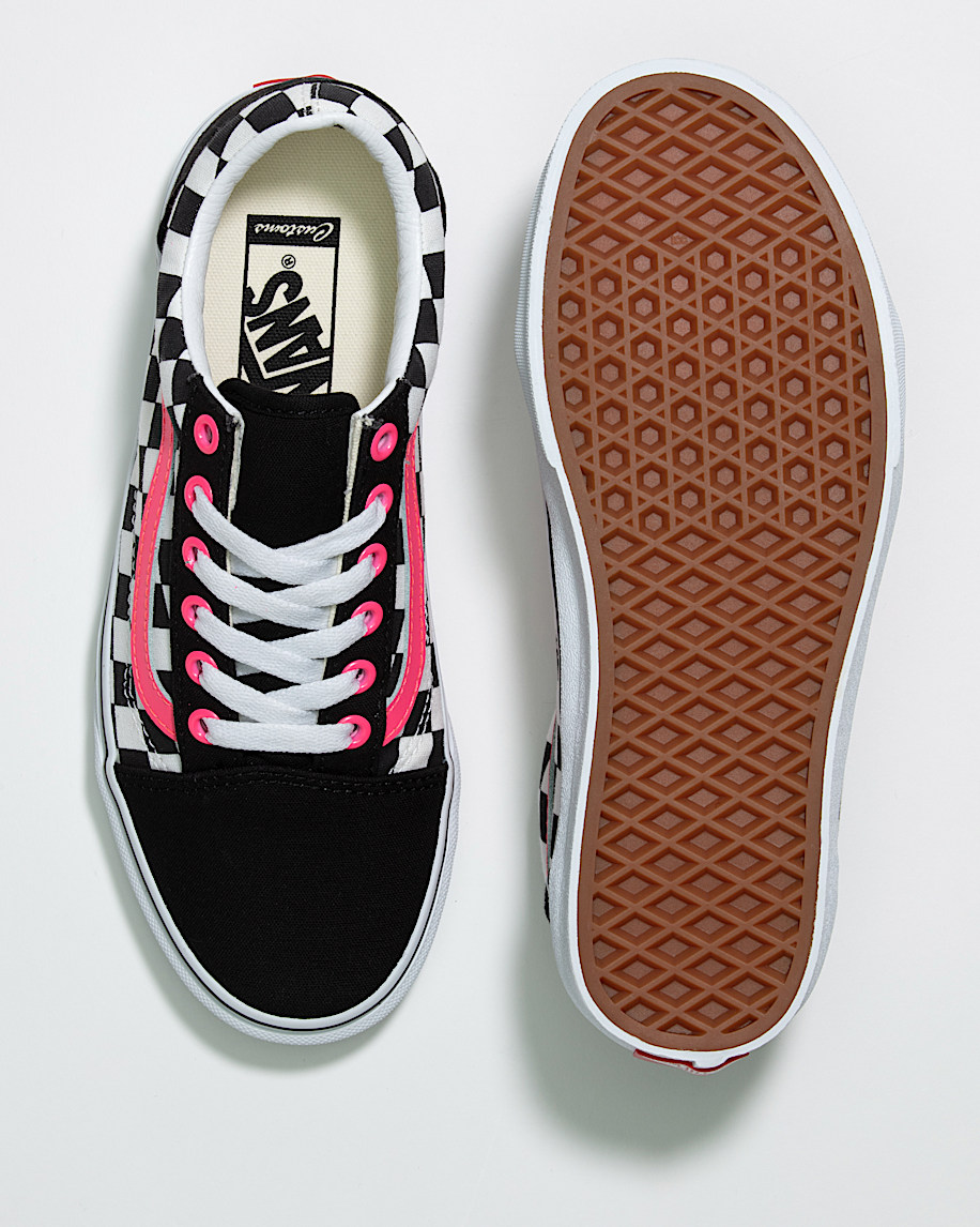 customs old skool checkerboard shoe