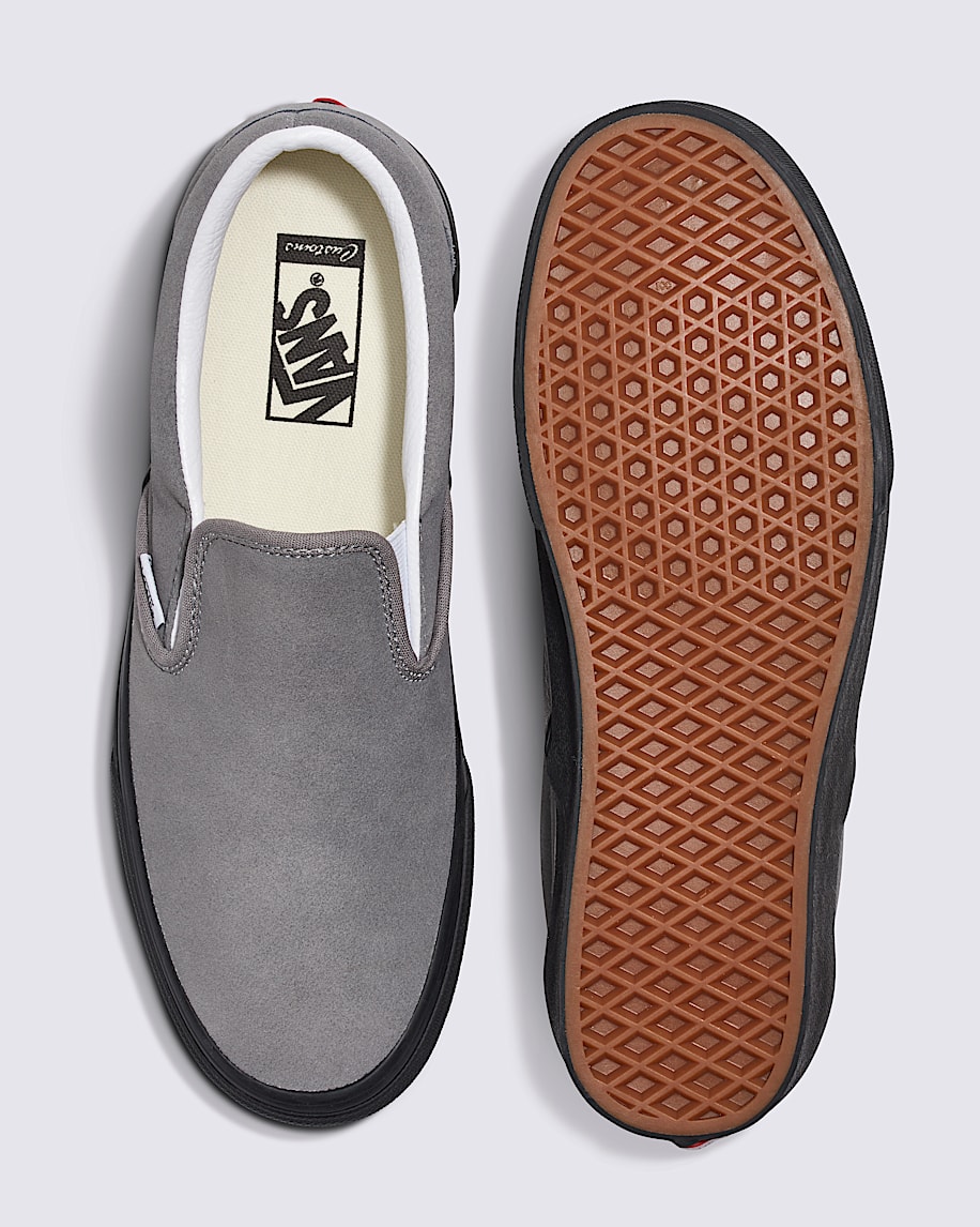 customs classic slip-on suede shoe