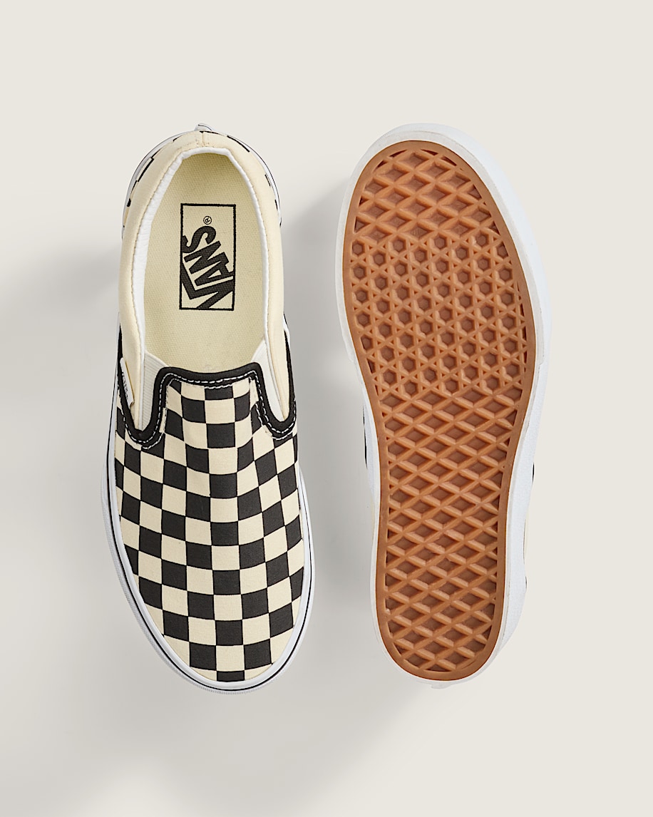 classic slip-on checkerboard platform shoe