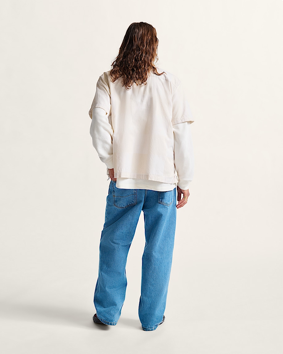 check-5 baggy denim pants