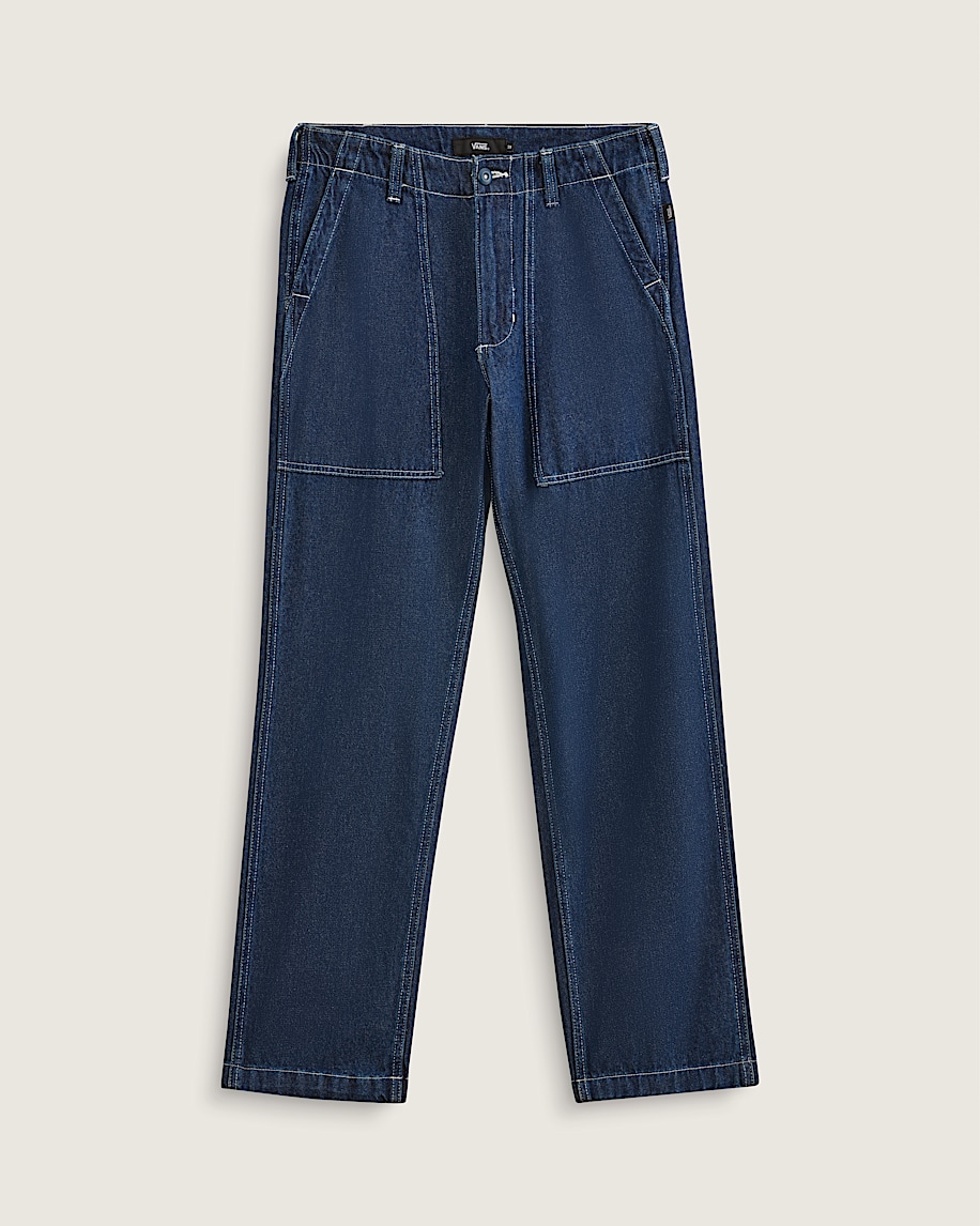 fatigue loose tapered denim pants
