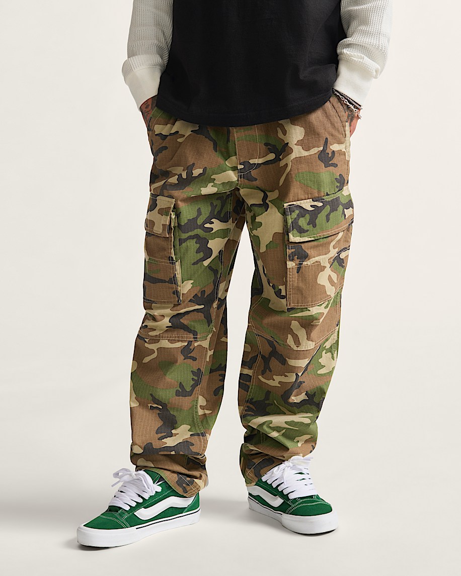 fatigue cargo loose tapered ripstop pants