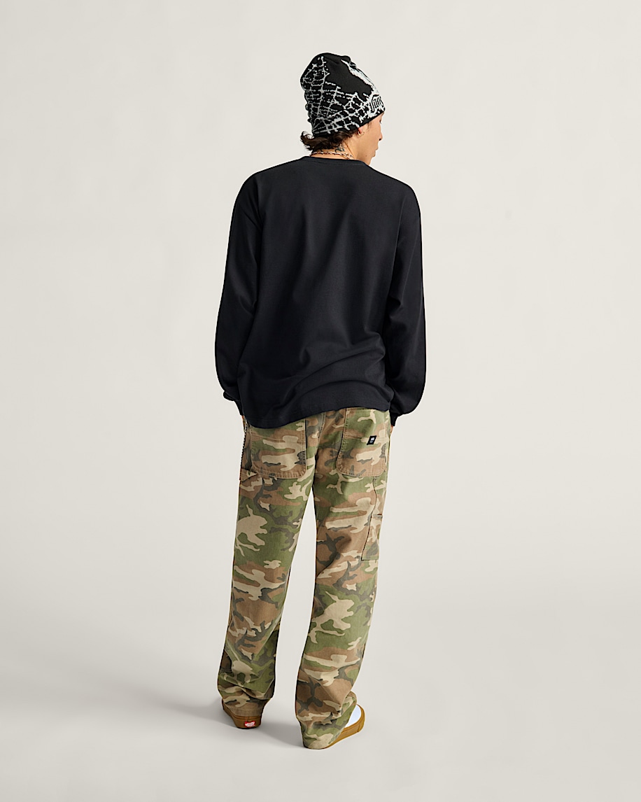 drill chore carpenter loose denim pants