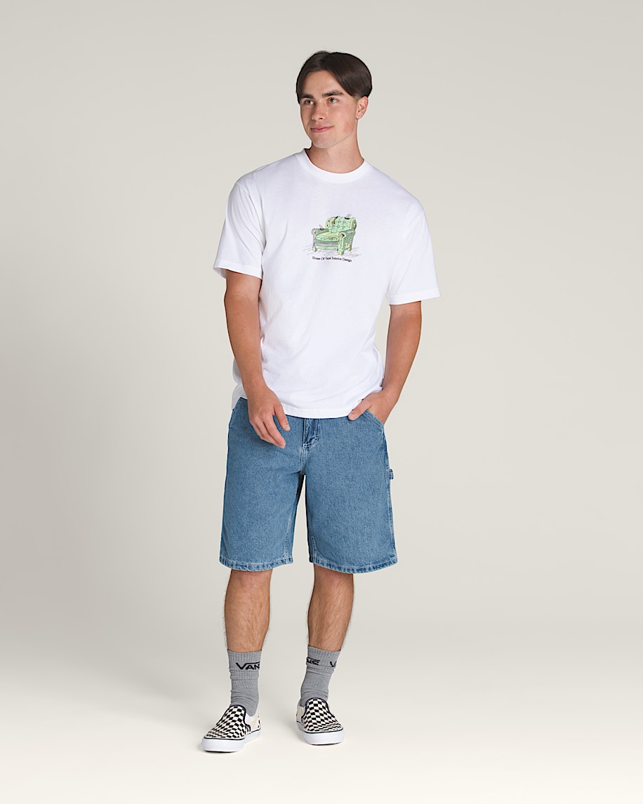 drill chore loose denim 22 shorts