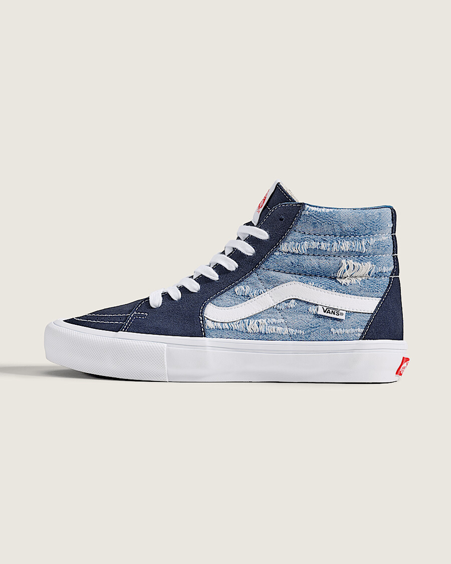 van doren approved skate sk8-hi denim shoe