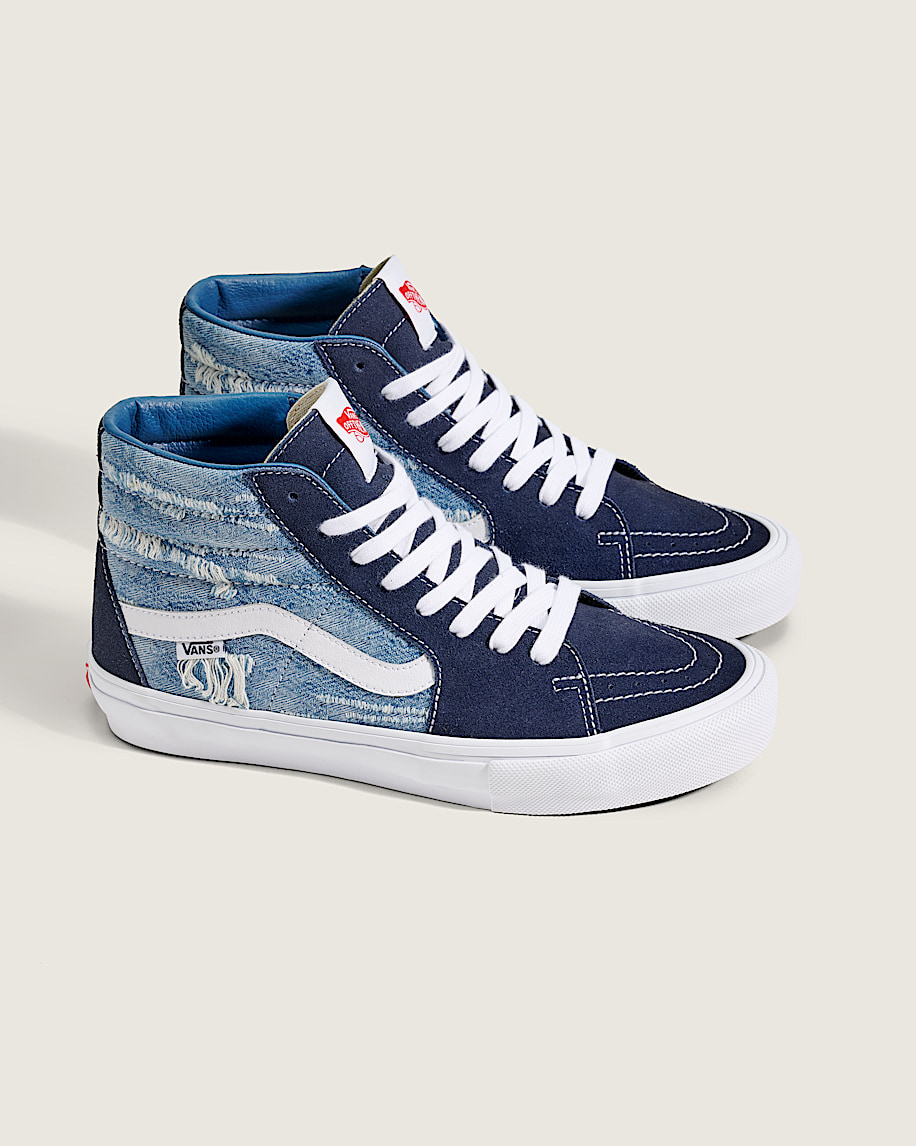 van doren approved skate sk8-hi denim shoe