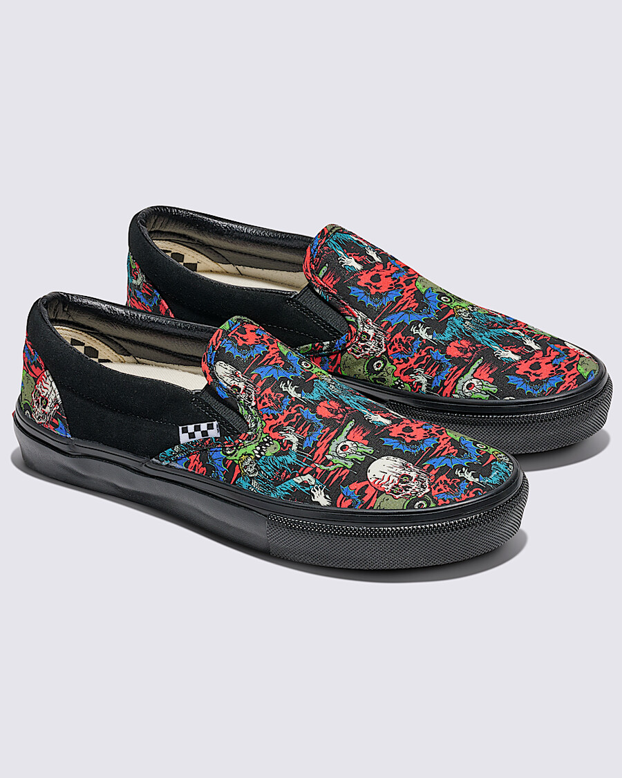 customs skate slip-on halloween shoe