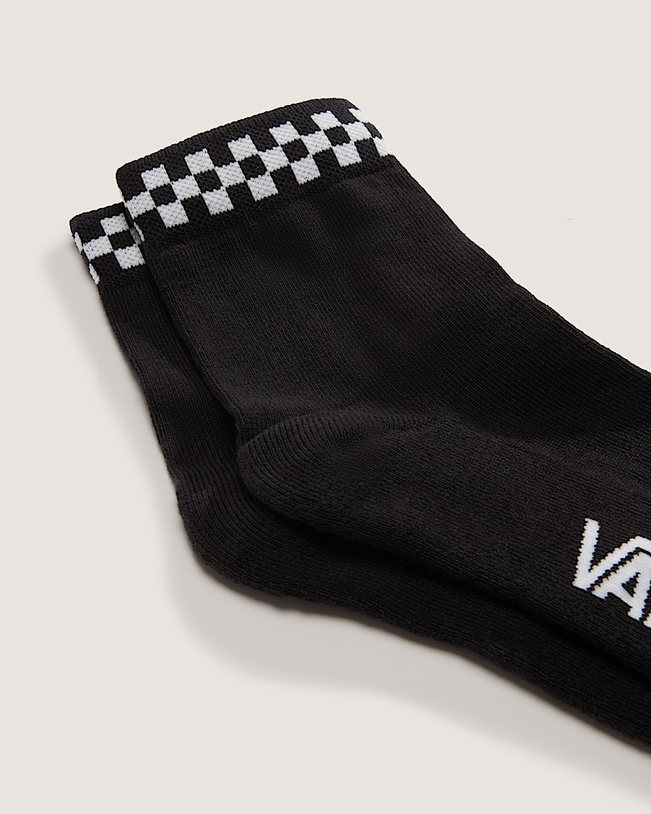peek-a-check half crew socks