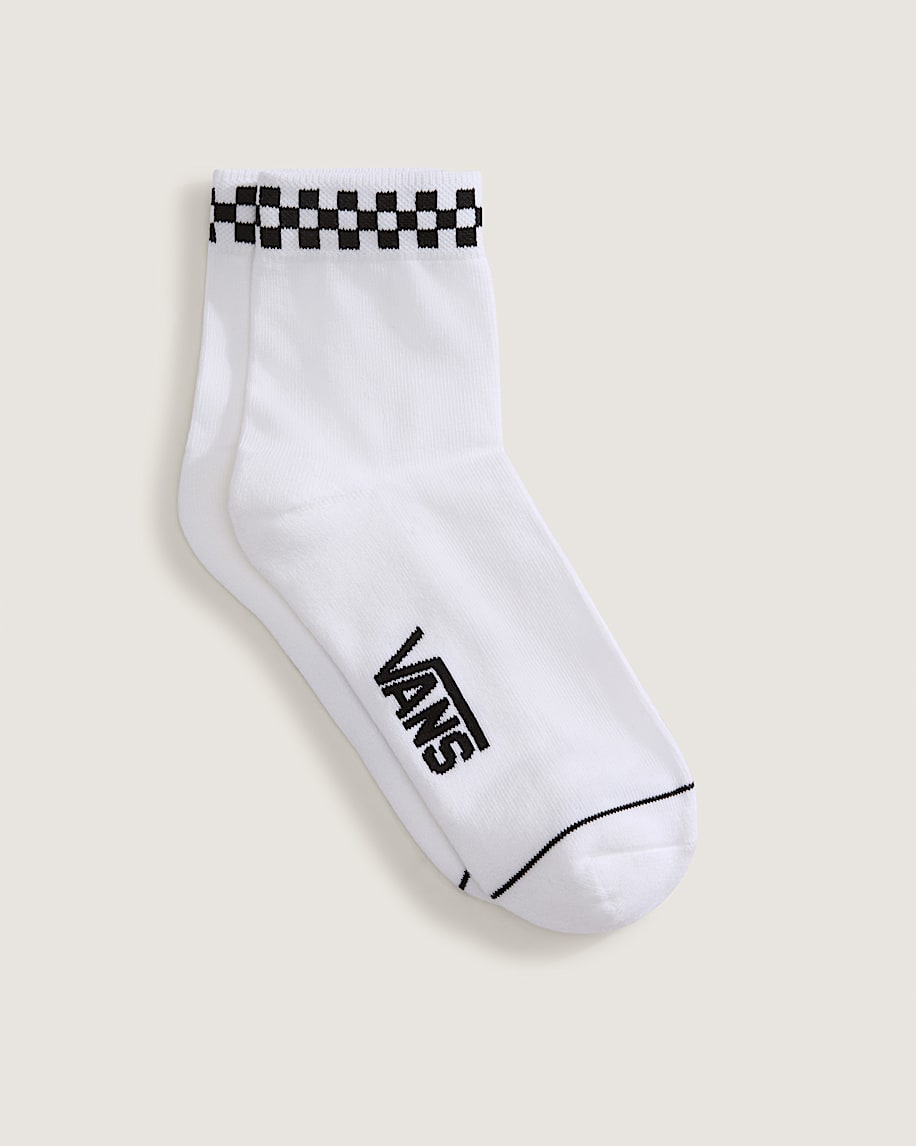 peek-a-check half crew socks